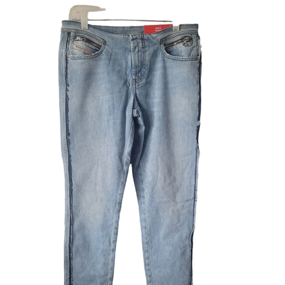 NWT DIESEL Women's Skinny Jeans D-TAIL-RE Light Blue Denim Size 29 Long 32